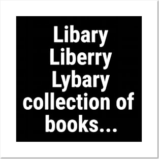 Library - collection of books Posters and Art